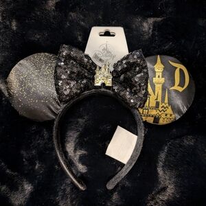 Disney Black and Gold Sequin Minnie Ears